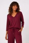 BLUSA DECOTE HIPPIE BOTOES BORDO